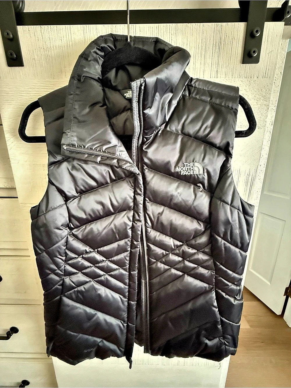 The North Face Black Quilted Puffer Vest Women’s size Medium